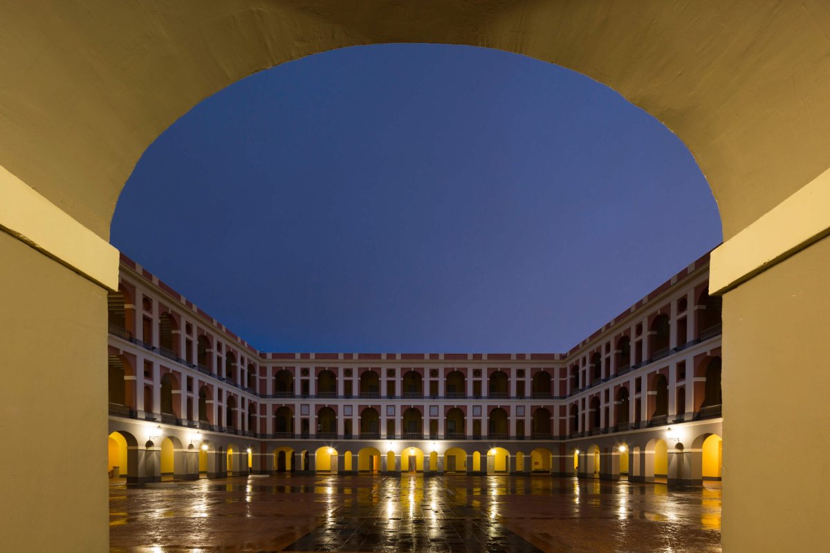Interior courtyard of the Museo de las Americas museum in San Juan.
