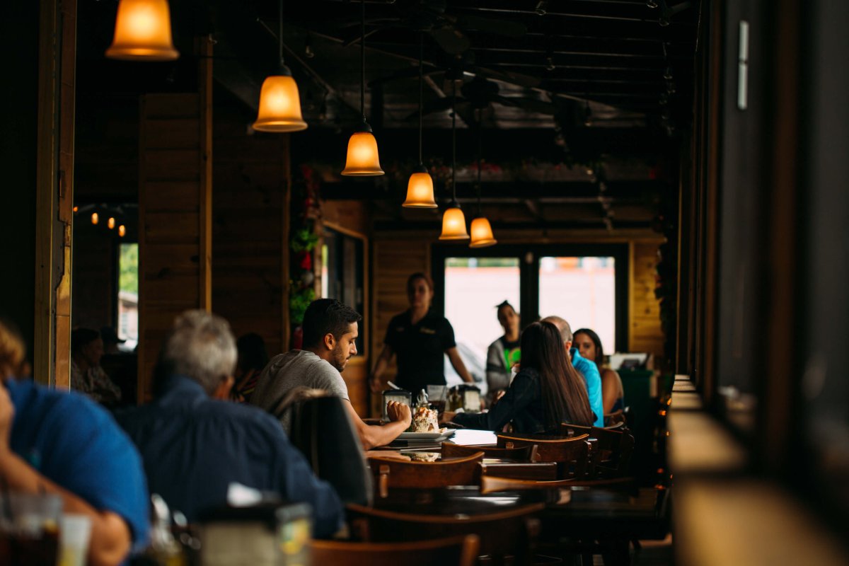 Interior of La Ceiba Bar & Restaurant in Coamo. 