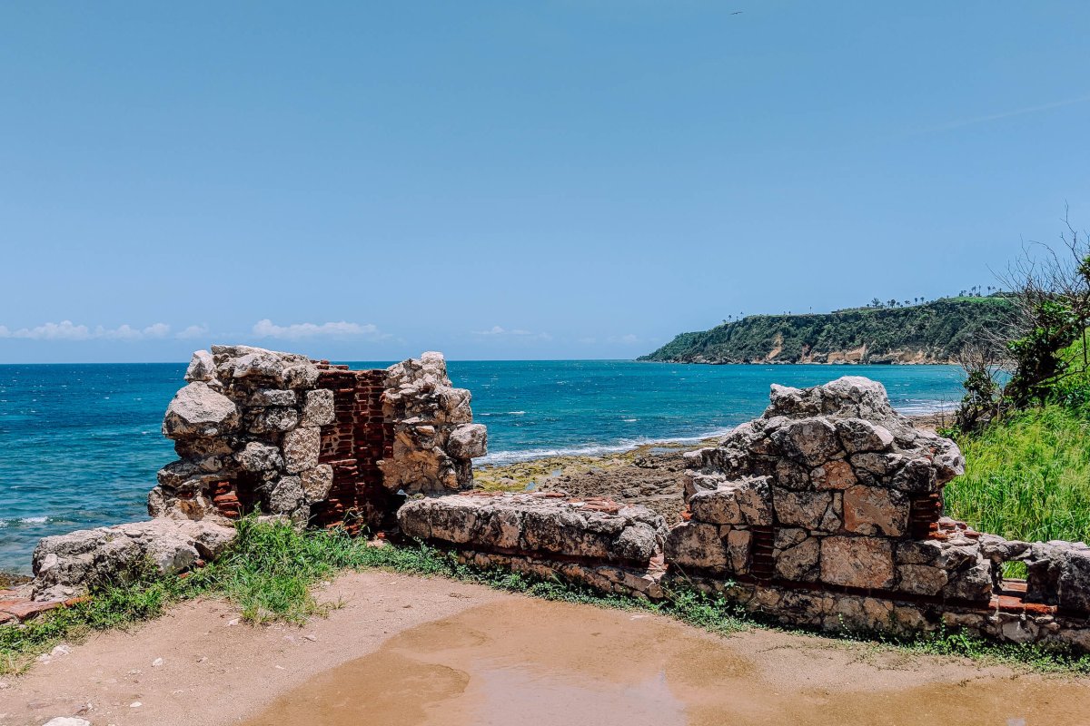 Looking out over the ocean from the Punta Borinquen Lighthouse ruins. 