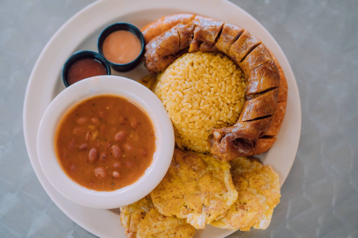 The Puerto Rican longaniza at Restaurante La Sombra is worth the wait!