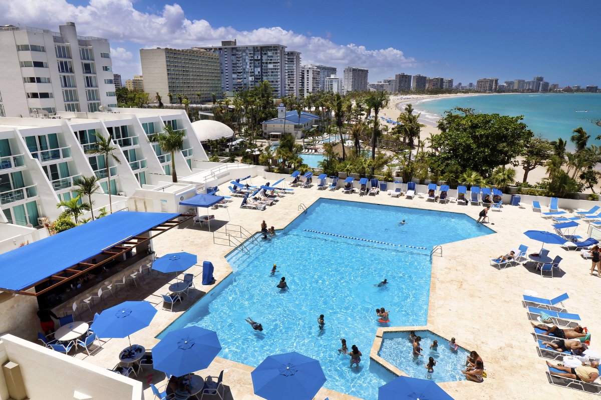 The pool area of the Mare St. Clair hotel in Carolina.