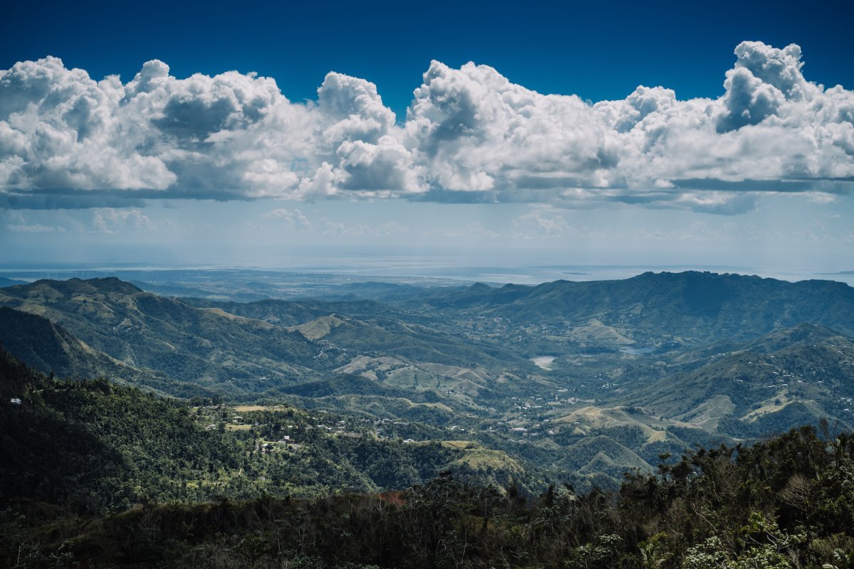 Gorgeous mountain view in Puerto Rico's central region.