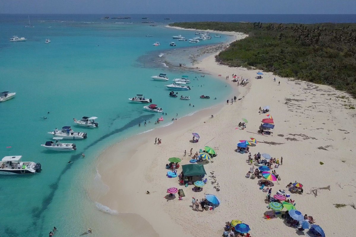 Aerial view of Icacos island.