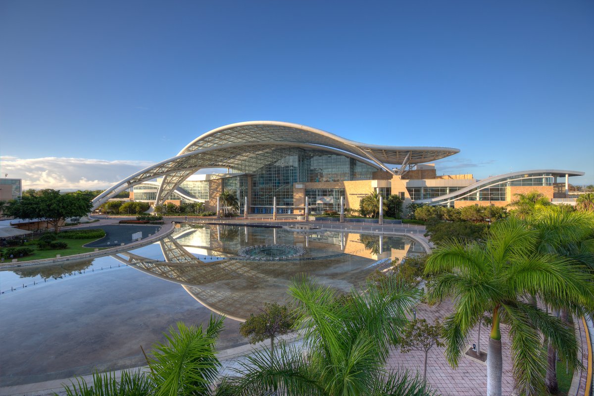 Panoramic view of the Puerto Rico Convention Center in San Juan.