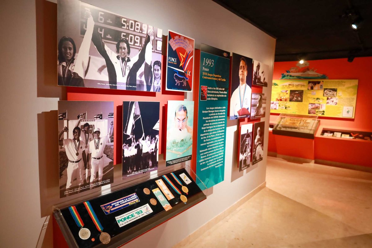 An exhibition at the Olympic Museum of Puerto Rico (Museo Olímpico de Puerto Rico) in Salinas.