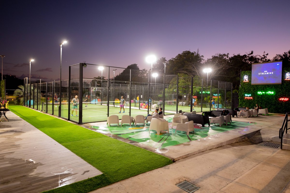 Aerial view of Eco's Sports Park.