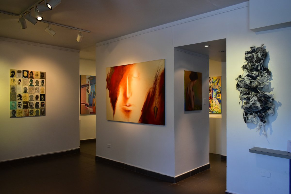 Inside view of art gallery.