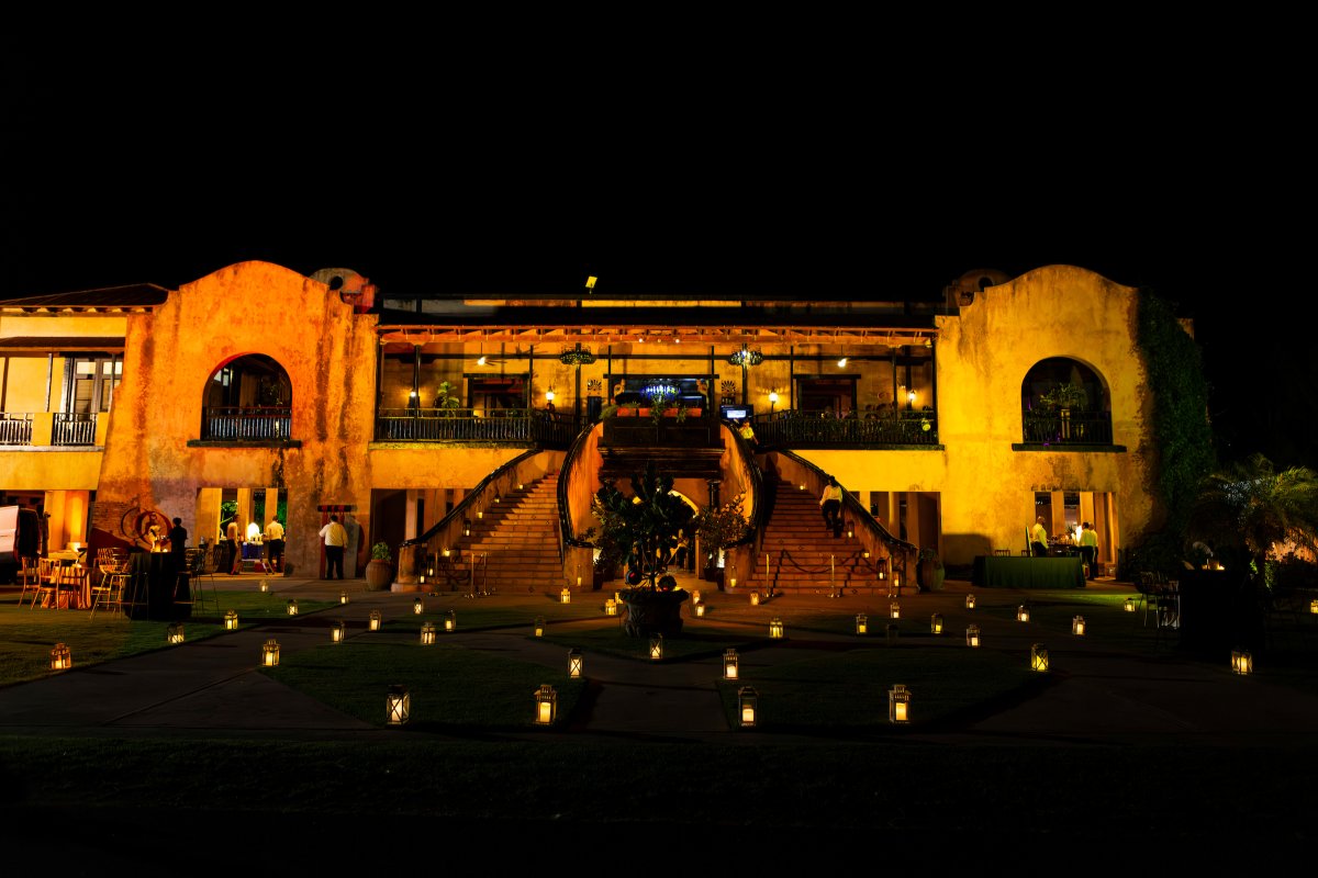 Hacienda Campo Rico at night.