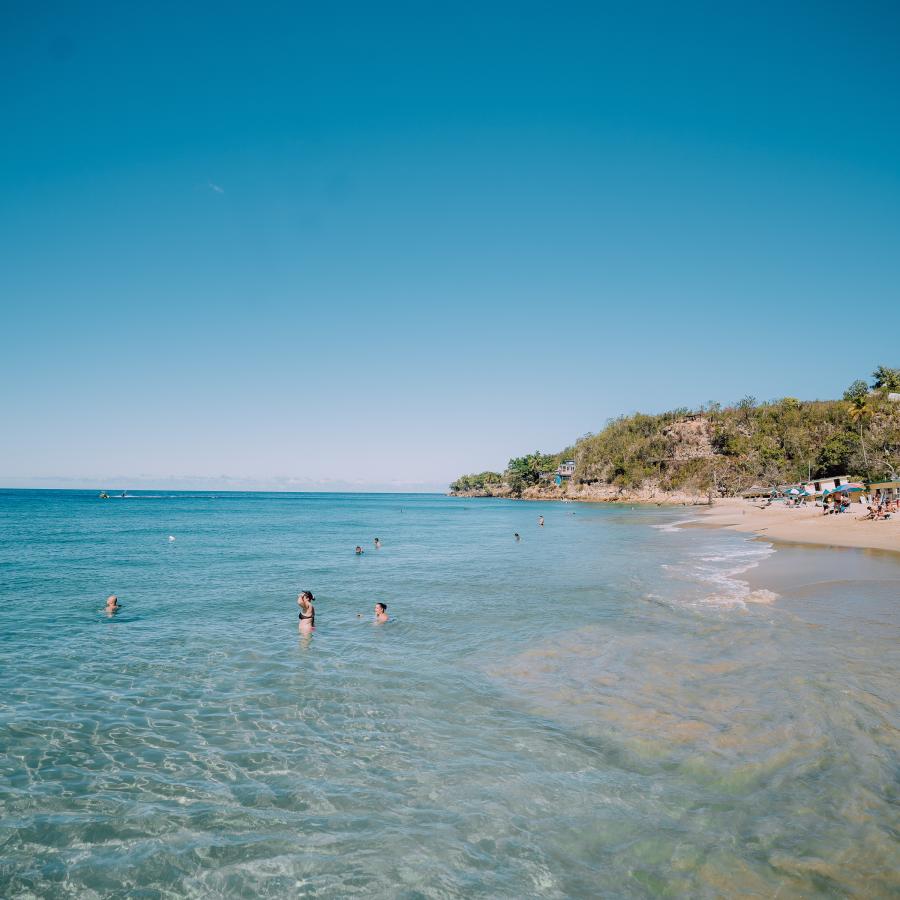 Crystalline waters off the shore of Crashboat Beach in Aguadilla. 