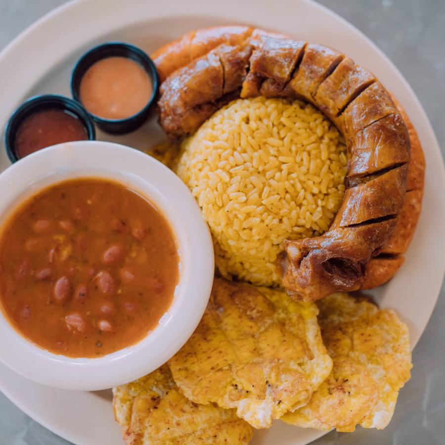 The Puerto Rican longaniza at Restaurante La Sombra is worth the wait!