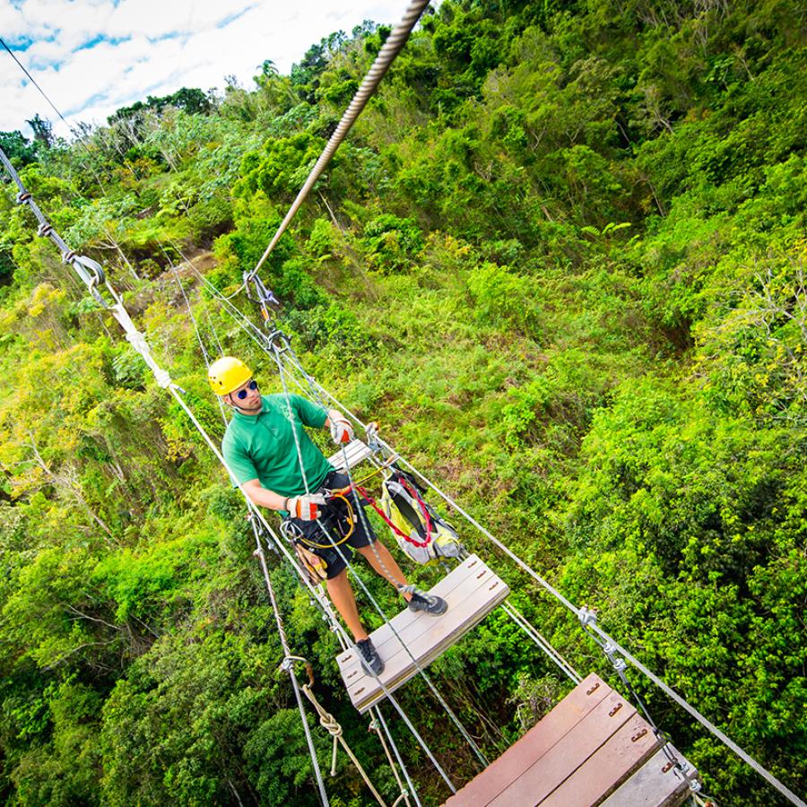 Bridge walking at Toro Verde in Orocovis