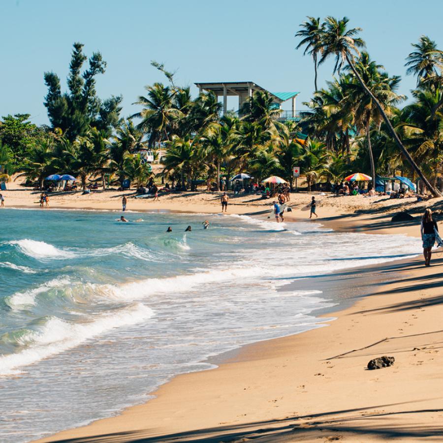 View of Jobos beach in Isabela.