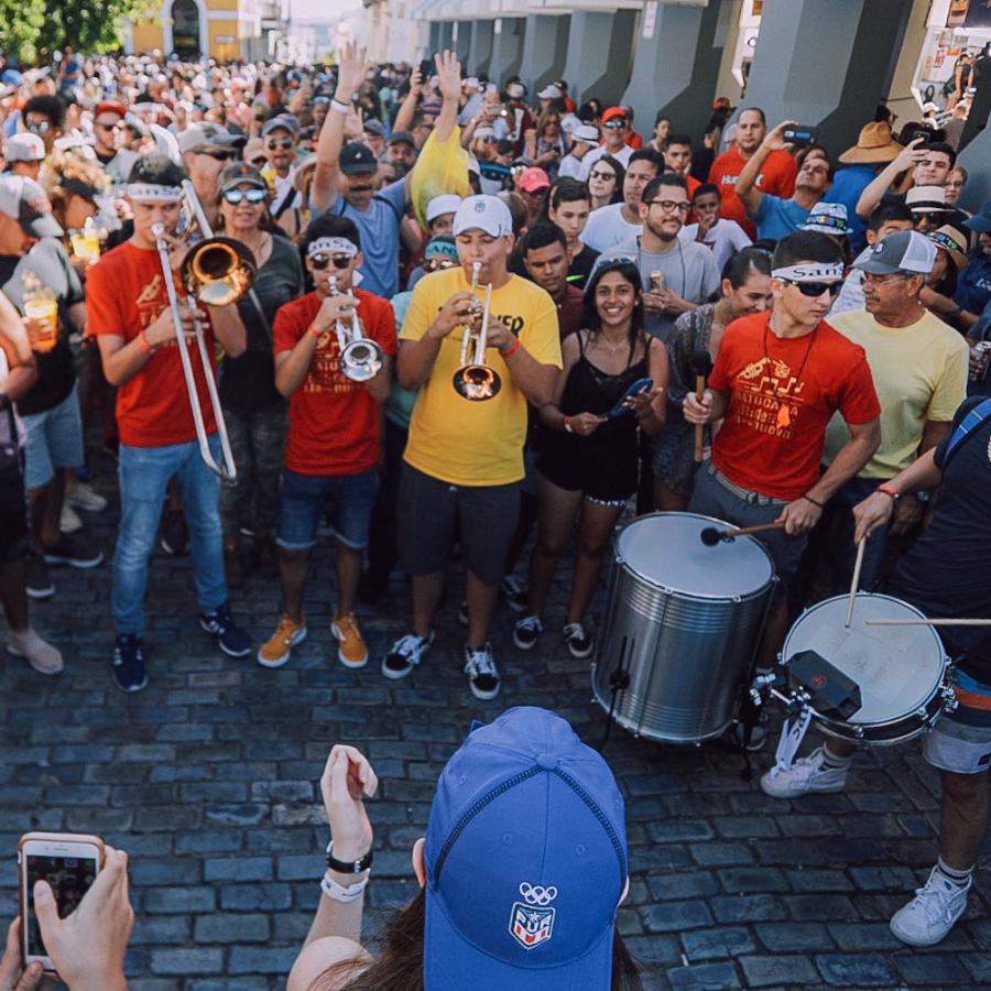 People playing music in Old San Juan.