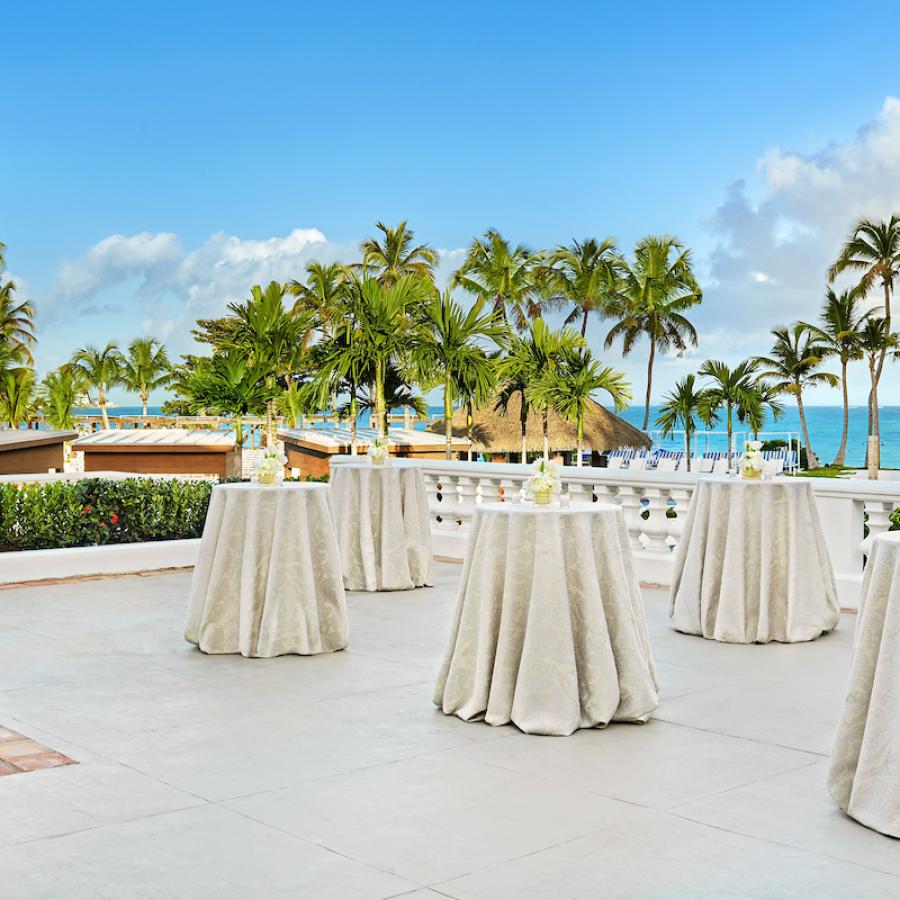 Event set-up at the Fairmont El San Juan Hotel