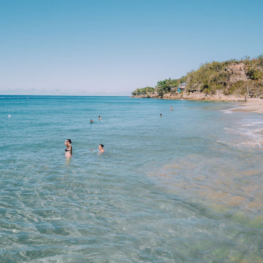 Crystal-clear water at Crash Boat Beach in Aguadilla, Puerto Rico