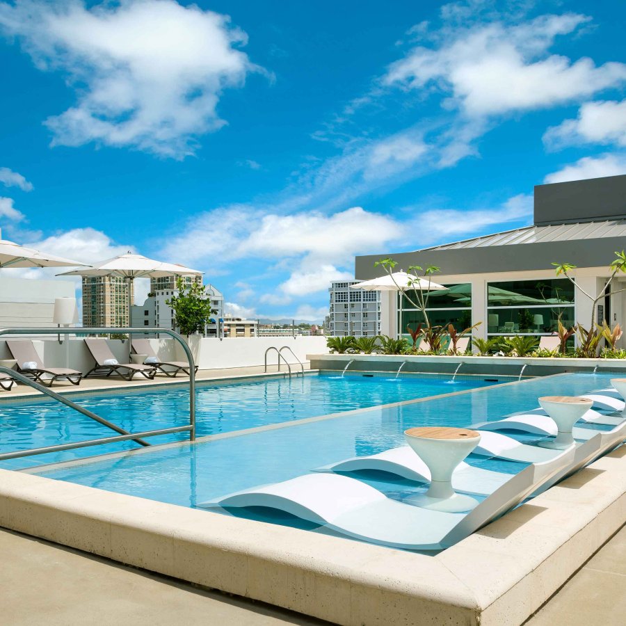 The rooftop pool at the AC Hotel by Marriott San Juan Condado