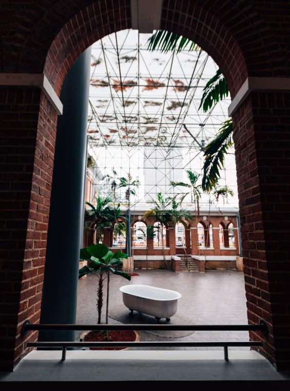 Inside view of the Museum of Contemporary Art in San Juan.