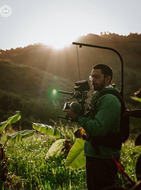 Rafael Ruiz filming content.